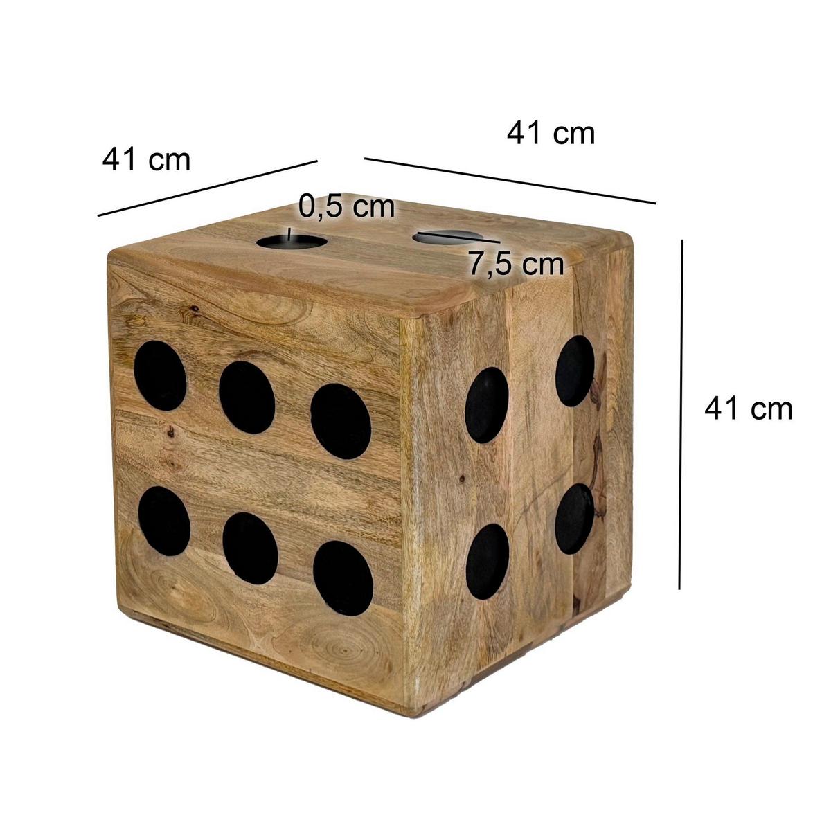 TABURET WL7.036 - hnědá, Natur, dřevo (41/41/41cm) - Livetastic