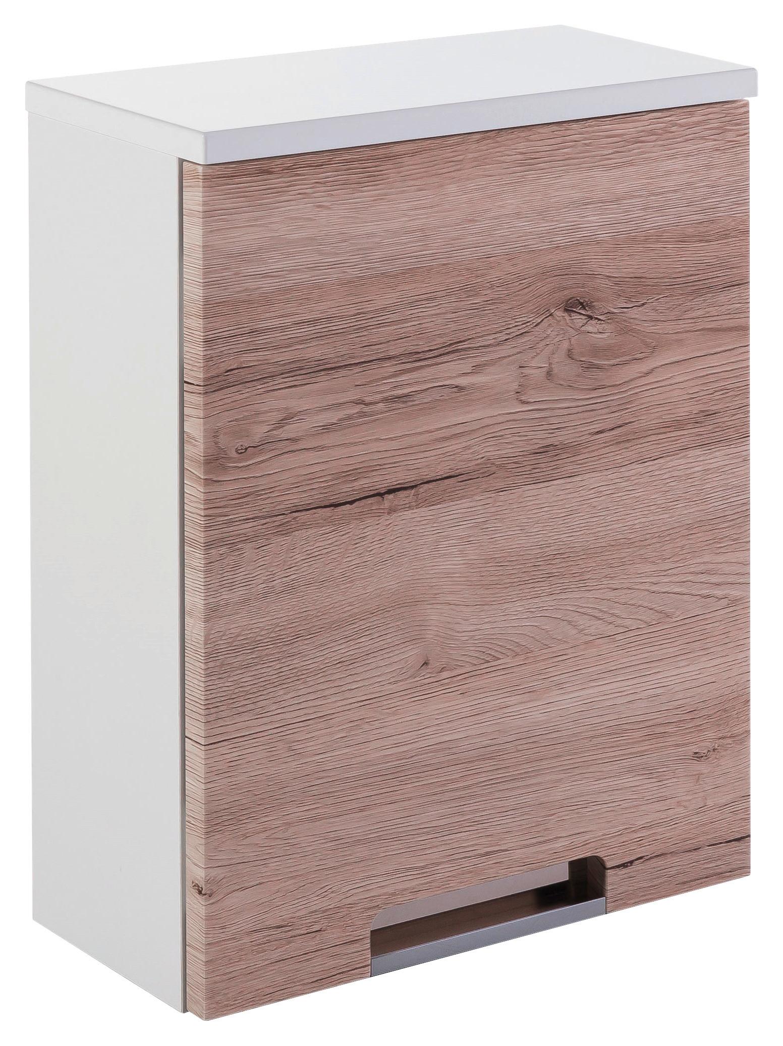 Hängeschrank Mit 1 Tür Mars B: 33 cm Eiche Dekor - Eichefarben/Weiß, MODERN, Holzwerkstoff (33,0/46,5/16,5cm) - MID.YOU