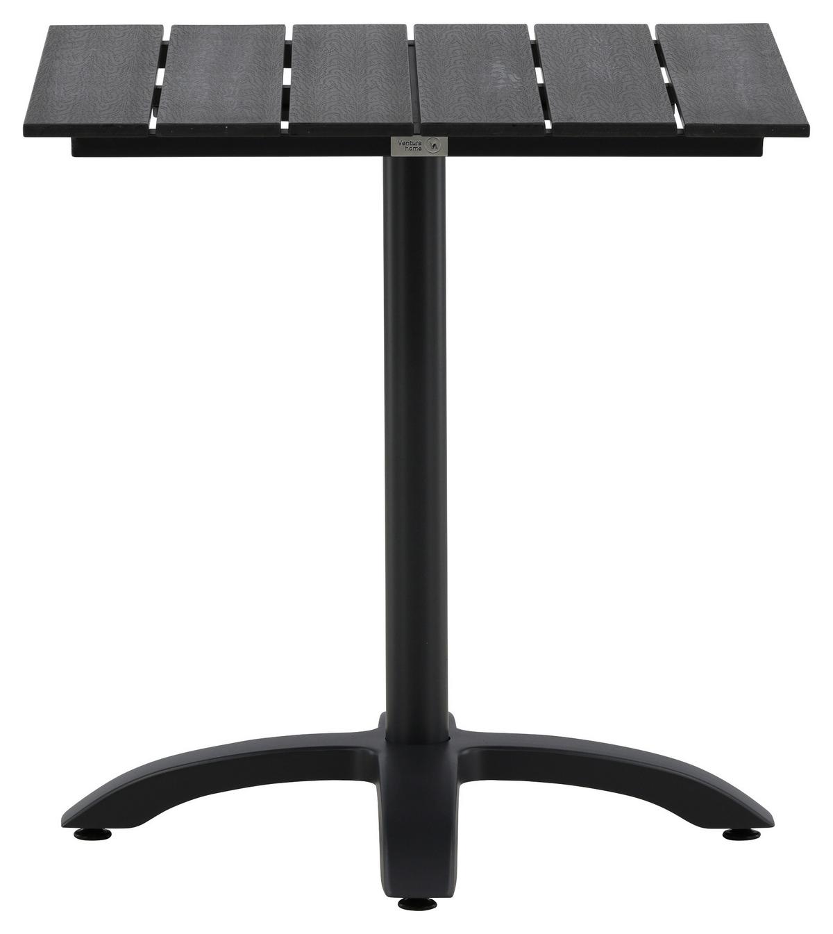 Gartentisch Colorado Aluminium L: 70cm - Schwarz, KONVENTIONELL, Kunststoff/Metall (70/74/70cm) - Gardenson