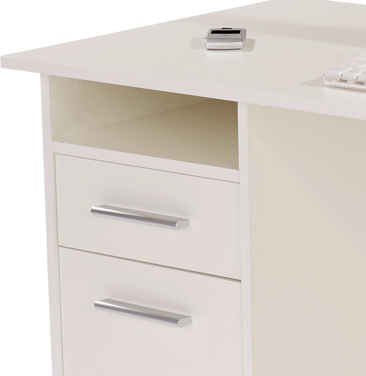 Íróasztal Palermo - fehér, Modern, faalapú anyag (110/74/60cm)