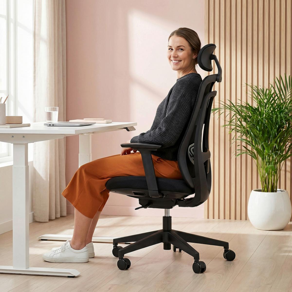DREHSTUHL Vividapt Schwarz B: 71cm - Schwarz/Grau, MODERN, Kunststoff/Textil (71/130/60cm) - MID.YOU