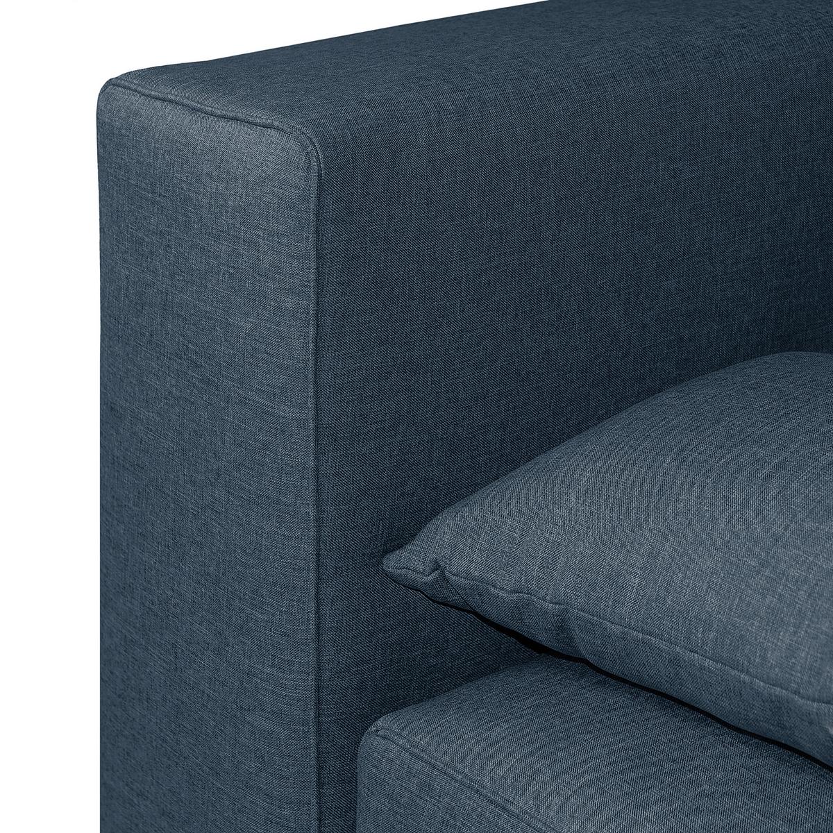 Schlafsofa Dingo, Dunkelblau B: 202 cm - Dunkelbraun/Dunkelblau, Design, Textil (202/85/110cm) - MID.YOU