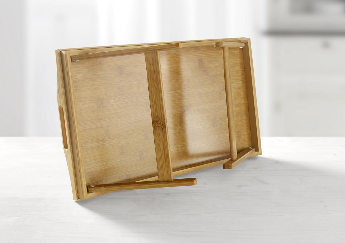 Servírovací podnos BAMBUS - prírodná farba, Konventionell, kompozitné drevo/plast (50/30/24cm) - Zandiara