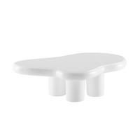 Couchtisch Weiß B: 89 Cm - Weiß, Design, Kunststoff (123/89/35cm) - Livetastic