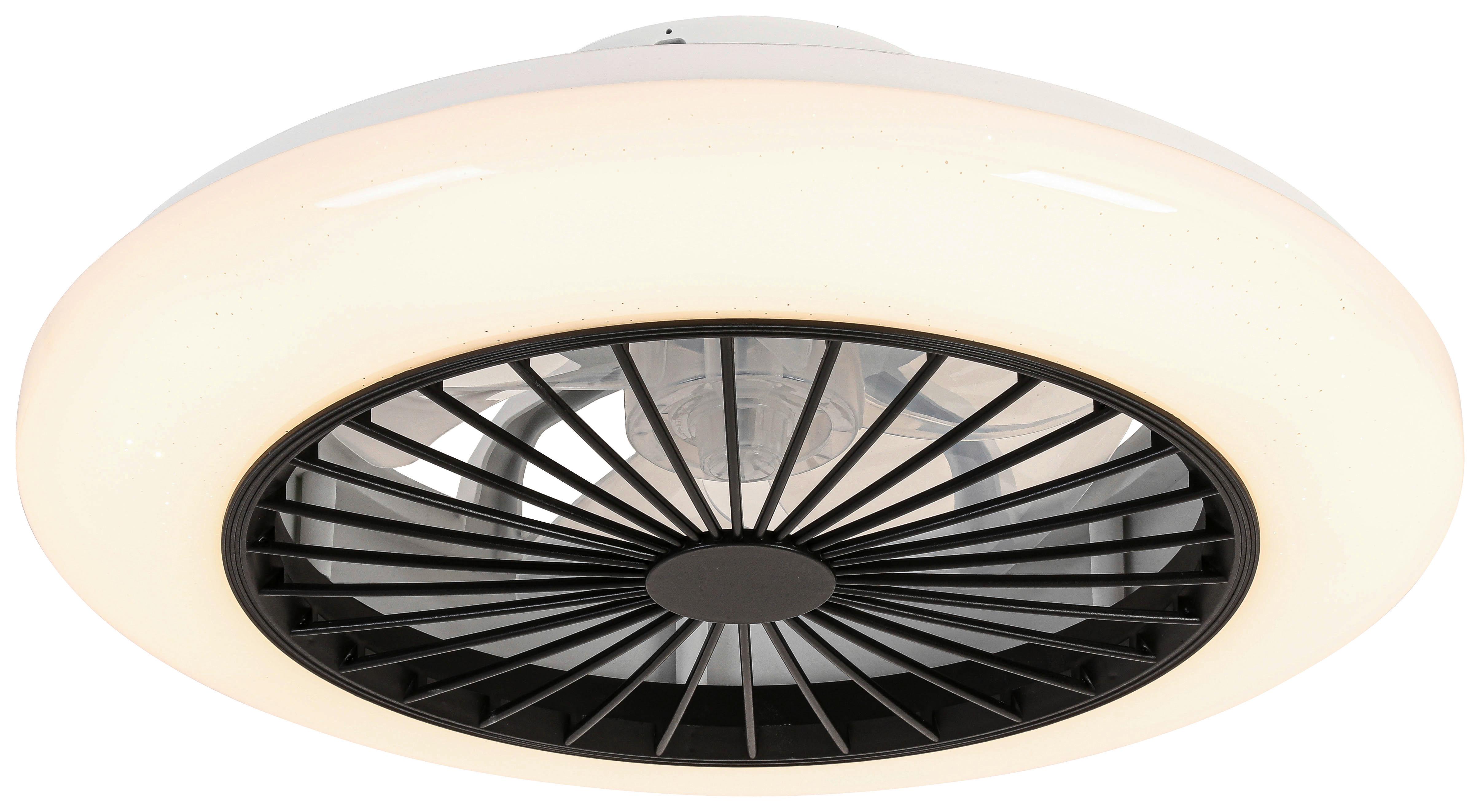 Mennyezeti Ventilátor Pascal - fekete/áttetsző, Modern, műanyag/fém (50/16cm) - Luca Bessoni