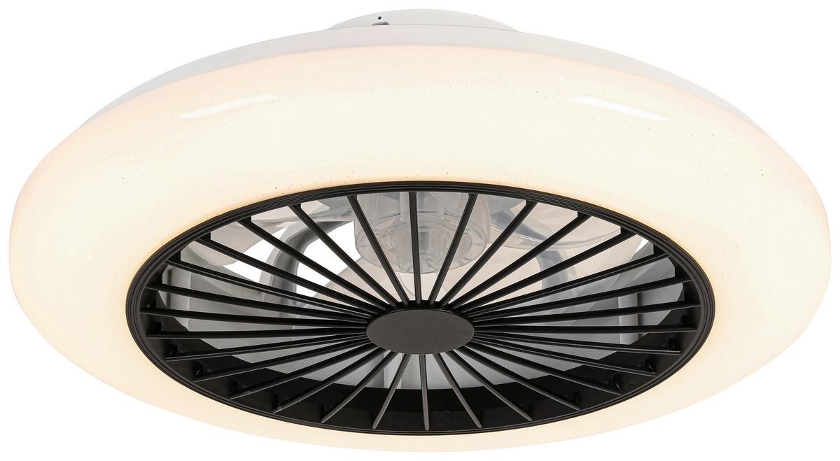 Mennyezeti Ventilátor Pascal - fekete/áttetsző, Modern, műanyag/fém (50/16cm) - Luca Bessoni