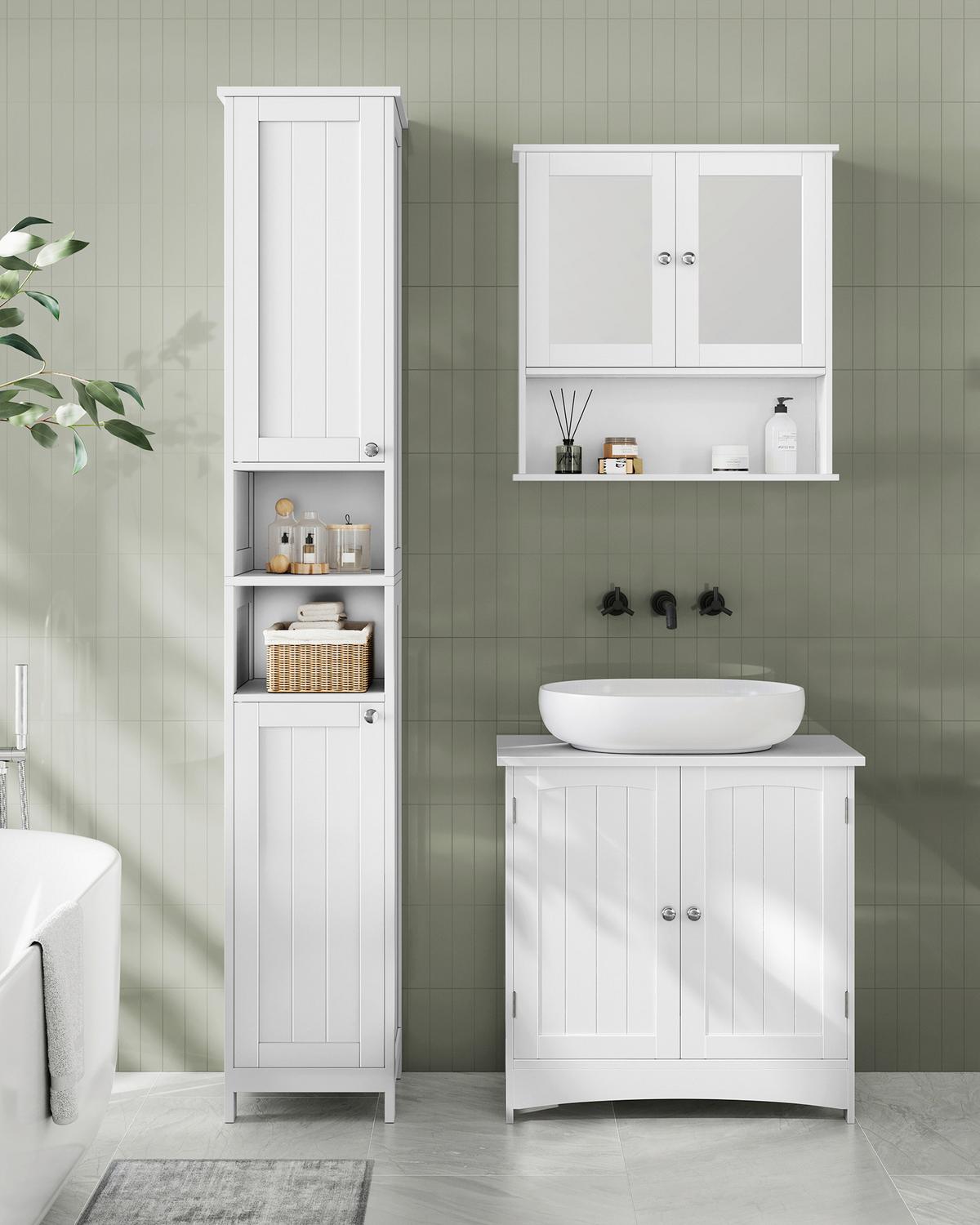 Hochschrank Bathroom Cabinet - Weiß, MODERN, Holzwerkstoff (30/170/30cm) - MID.YOU