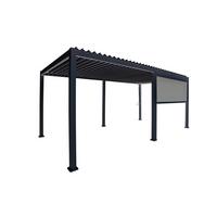 Pavillon-rollo Mirador B: 279 Cm, Wetterfest - Anthrazit/Grau, MODERN, Textil/Metall (360/250/10cm) - Gardenson