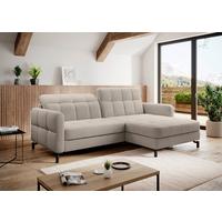Ecksofa Lorelle Beige S: 225x160 cm - Beige/Schwarz, Design, Textil (225/160cm) - MID.YOU
