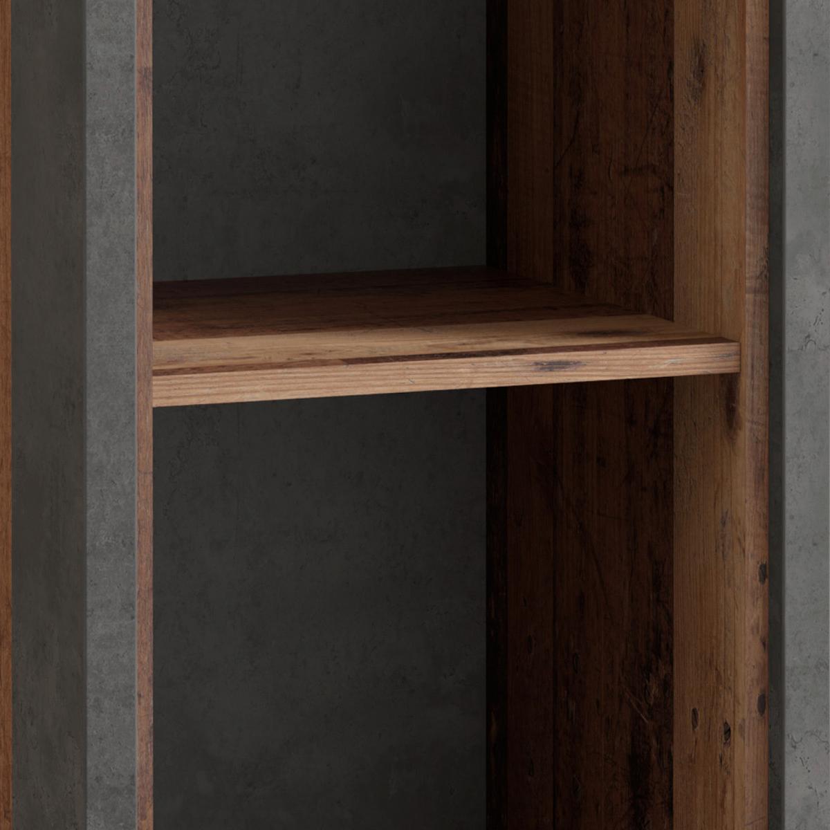 Regal Cliff B: 47 cm Braun/Dunkelgrau - Dunkelgrau/Braun, KONVENTIONELL, Holzwerkstoff/Kunststoff (47/115,1/42cm) - MID.YOU