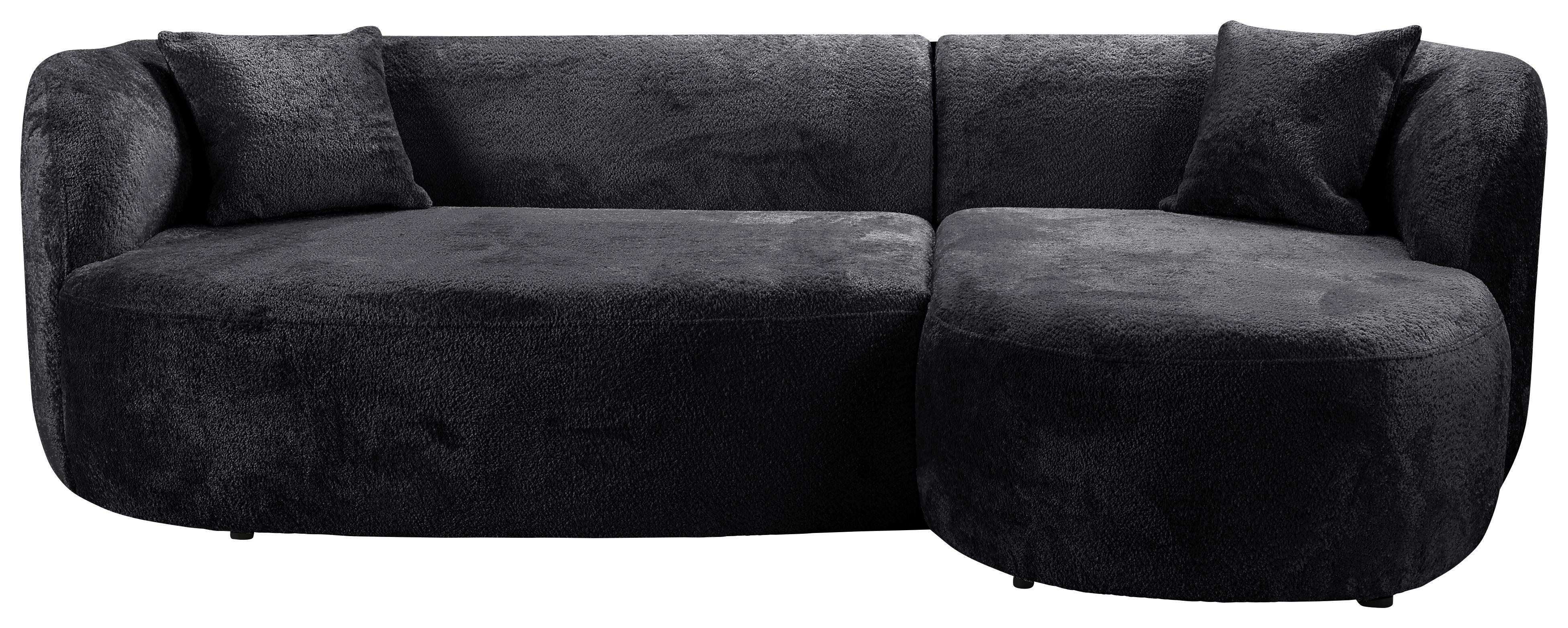 Ecksofa Flick Schwarz, 264 Cm - Schwarz, Design, Textil (264/143cm) - MID.YOU