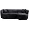 Ecksofa Flick Schwarz, 264 cm - Schwarz, Design, Textil (264/143cm) - MID.YOU