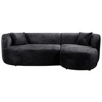Ecksofa Flick Schwarz, 264 Cm - Schwarz, Design, Textil (264/143cm) - MID.YOU