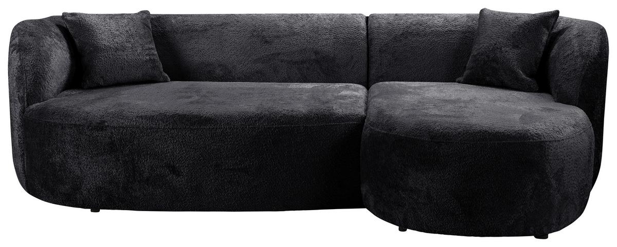 Ecksofa Flick Schwarz, 264 Cm - Schwarz, Design, Textil (264/143cm) - MID.YOU