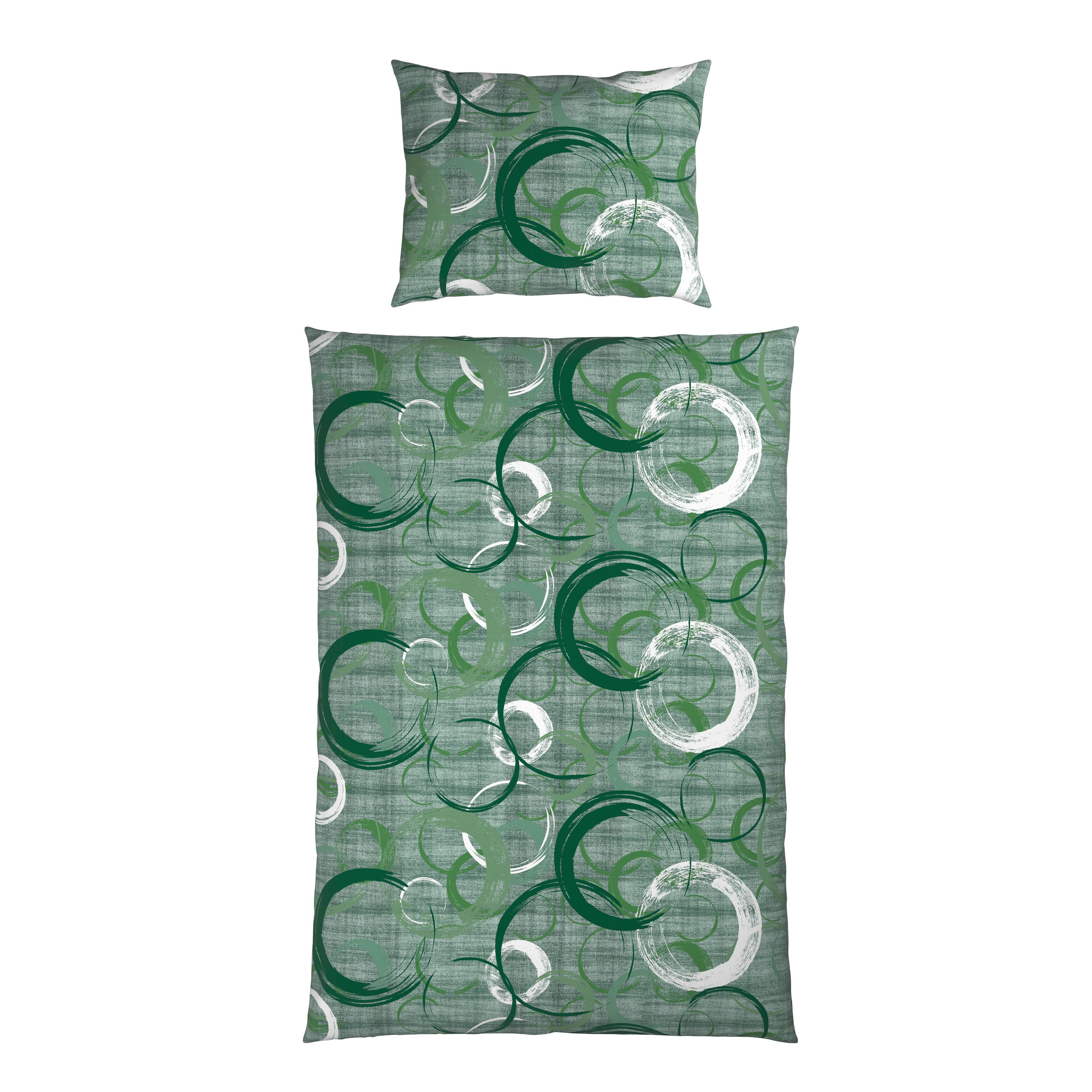 Bettwäsche Barbara - Grün, MODERN, Textil - Luca Bessoni