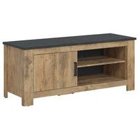 TV-Element Rapallo Kastanie B: 138 cm - Kastanienfarben/Schwarz, MODERN, Holzwerkstoff (138/57,7/48cm)