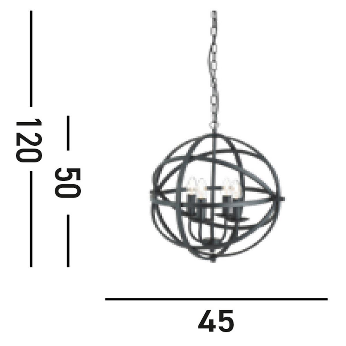 Függőlámpa 2474-4bk Orbit - fekete, Konventionell, fém (46/116cm) - Searchlight