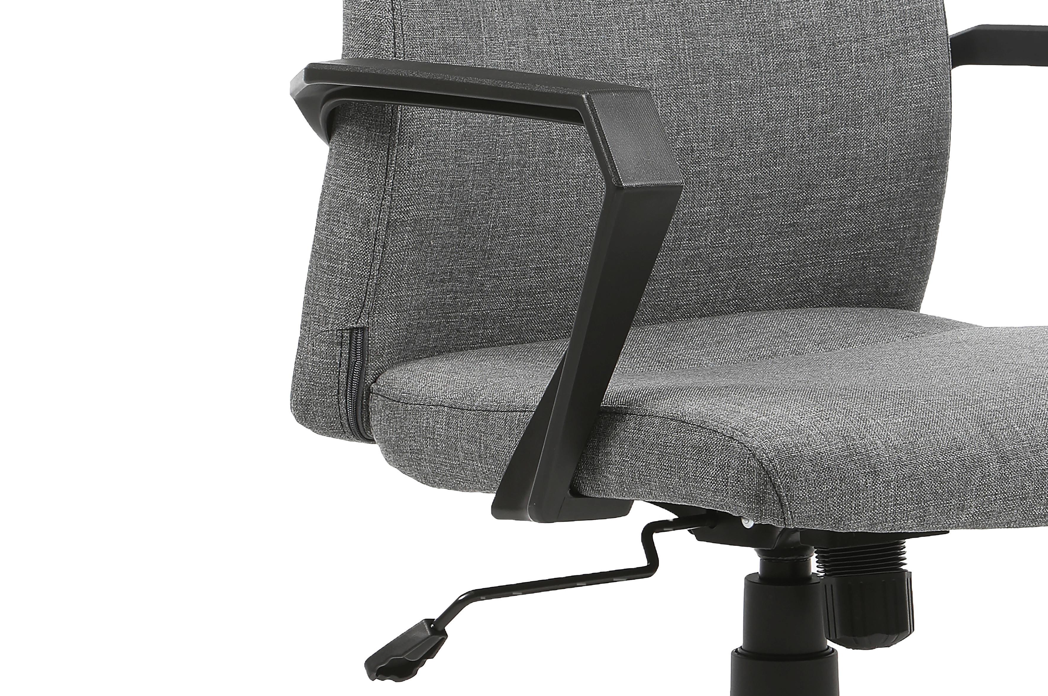Drehstuhl Edgy Grau B: 58 cm - Schwarz/Grau, LIFESTYLE, Kunststoff/Textil (58/106,5/56cm) - MID.YOU