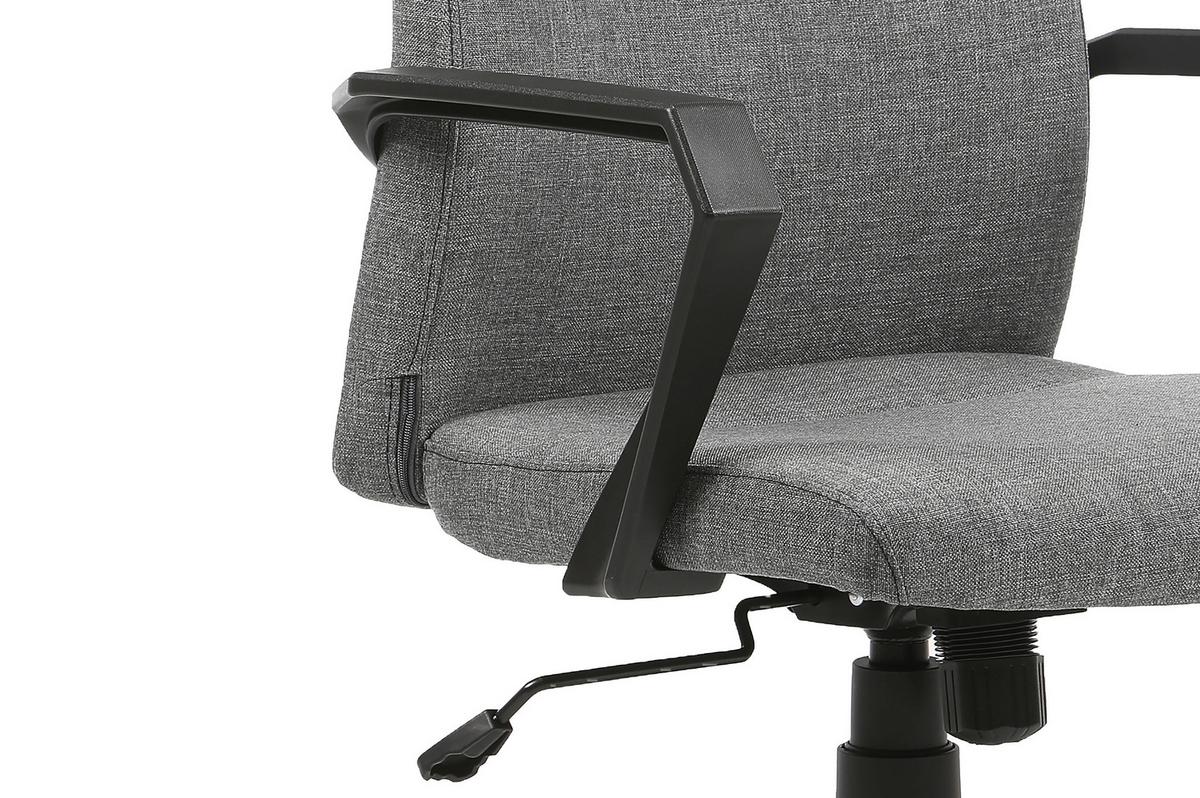 Drehstuhl Edgy Grau B: 58 Cm - Schwarz/Grau, LIFESTYLE, Kunststoff/Textil (58/106,5/56cm) - MID.YOU
