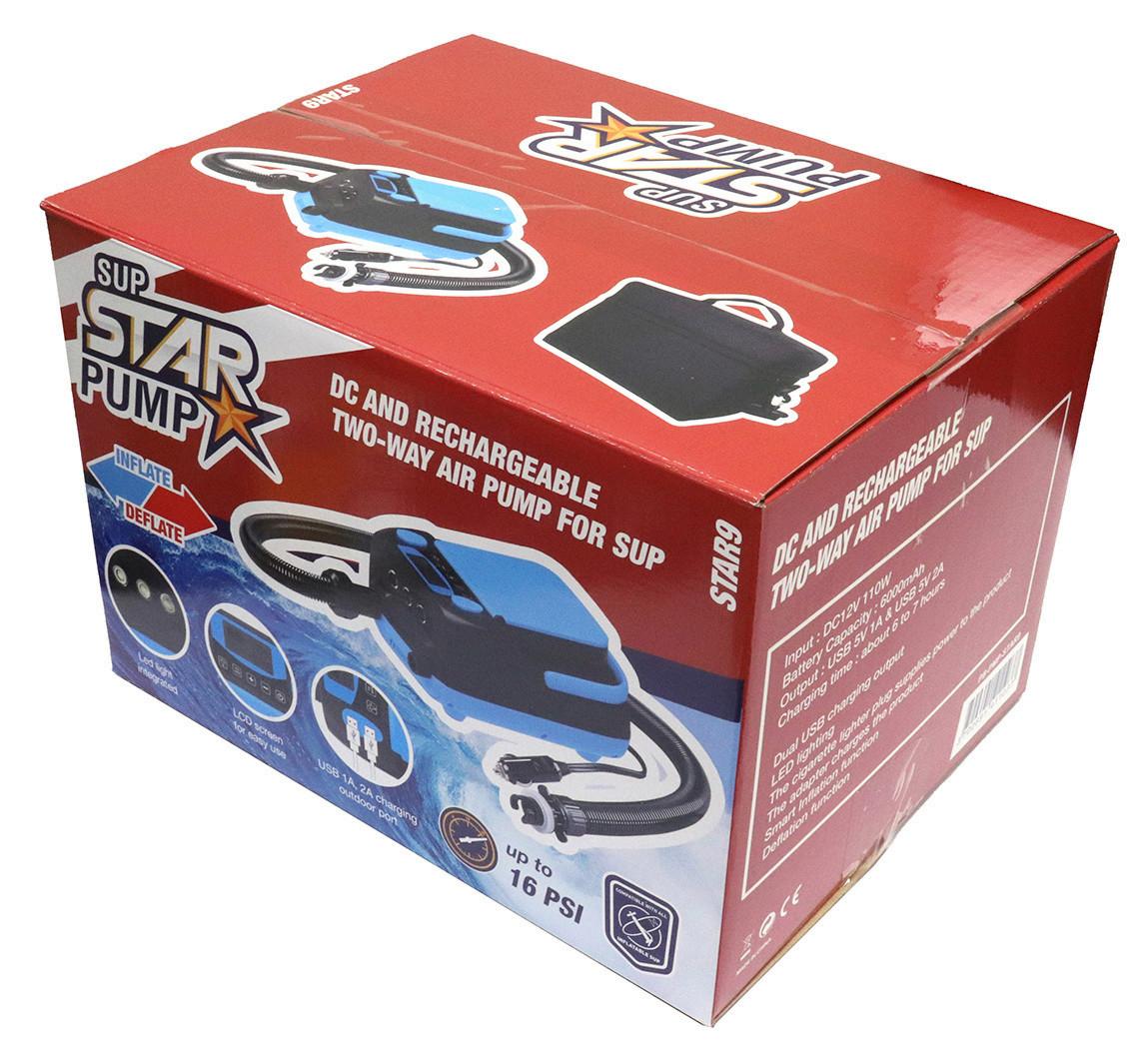 Luftpumpe Elektrisch Sup Star Pump 9 - Blau/Schwarz, Basics, Kunststoff (19/21/28cm)
