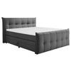 Boxspringbett Manchester 6 - Anthrazit/Schwarz, MODERN, Holzwerkstoff/Textil (160/200cm) - MID.YOU