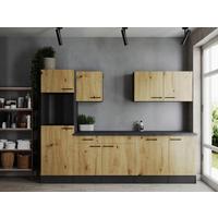 Küchenleerblock Oliver Artisan Eiche B: 280 Cm - Eiche Artisan/Grau, Design, Holzwerkstoff (280cm) - Respekta