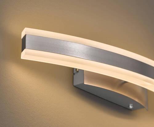 LED-Wandleuchte 30034 Stiff - Chromfarben/Alufarben, Design, Metall (36.5/7/11cm) - Fischer & Honsel