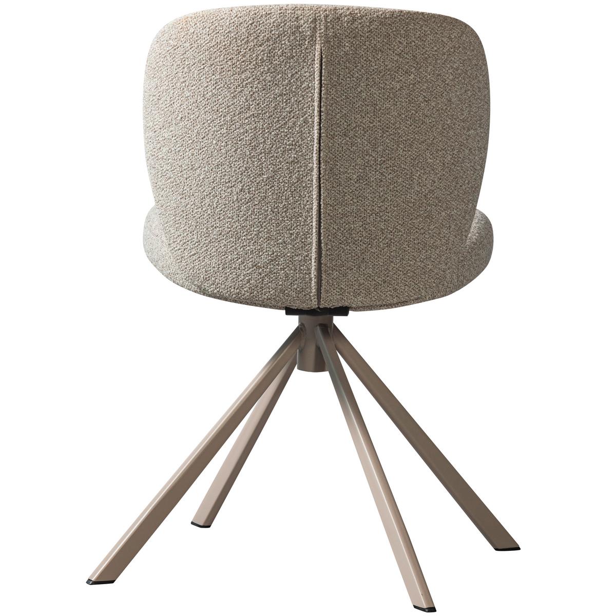 STUHL-SET Femke Naturfarben B: 58cm - Naturfarben, Design, Textil/Metall (58/80/65cm) - Livetastic