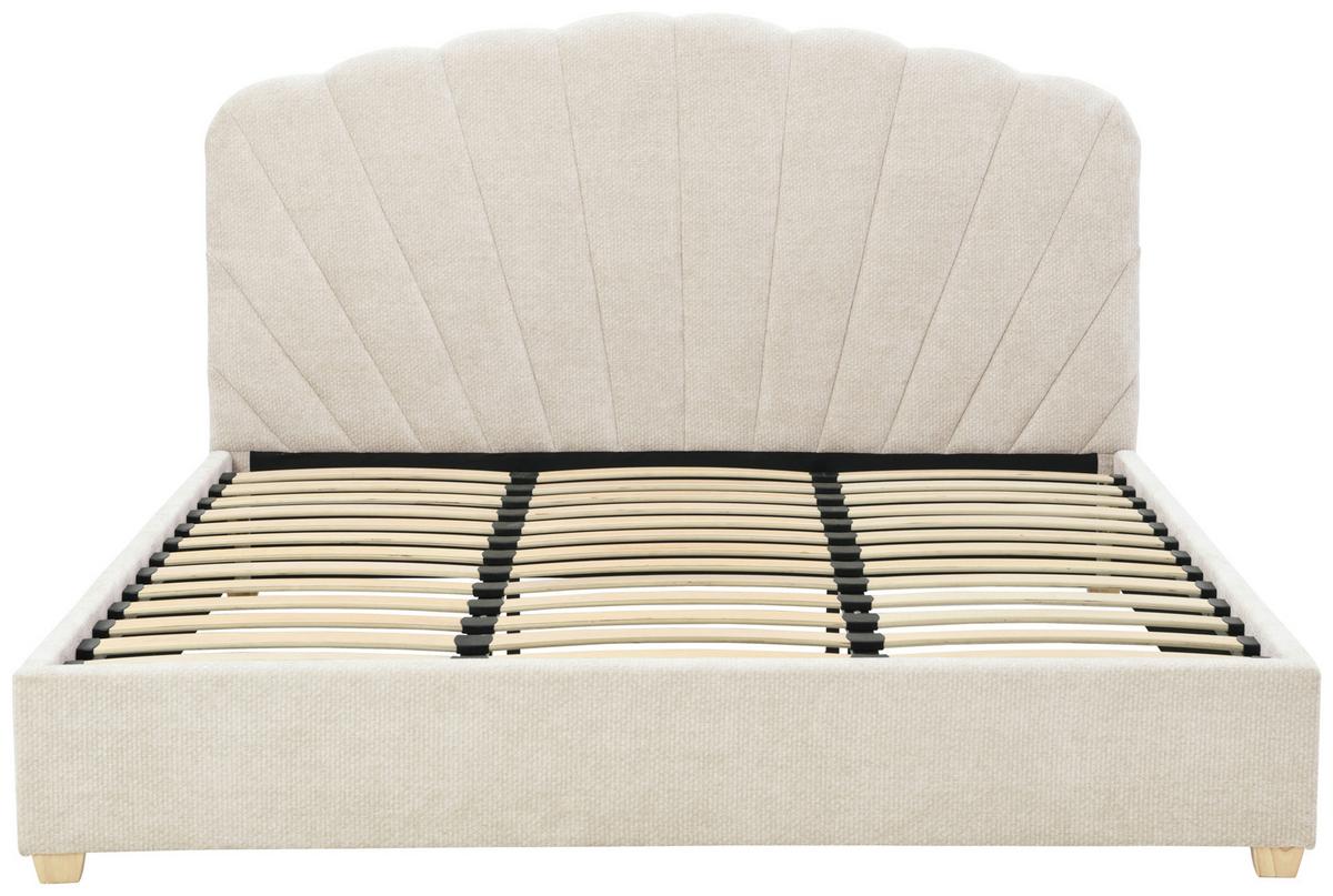 Polsterbett Venus Beige B: 191 Cm - Eichefarben/Beige, Design, Holz/Textil (191/121/215cm) - Livetastic