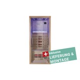 Infrarotkabine Stockholm inkl. Lieferung & Montage - Naturfarben, MODERN, Holz (90/200/90cm)