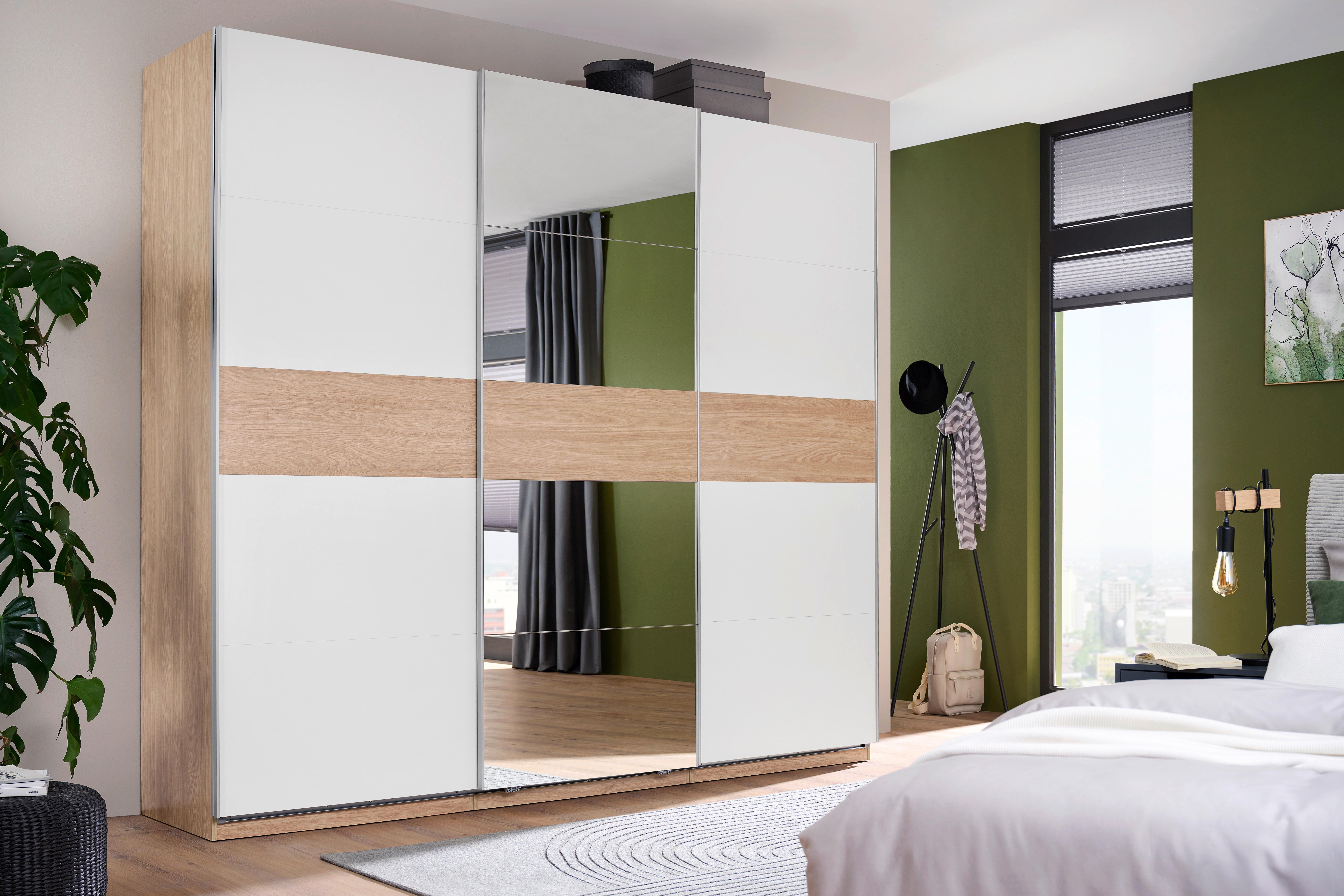 Schwebetürenschrank Unit - Eichefarben/Weiß, KONVENTIONELL, Holzwerkstoff (273/242/58cm) - Ondega