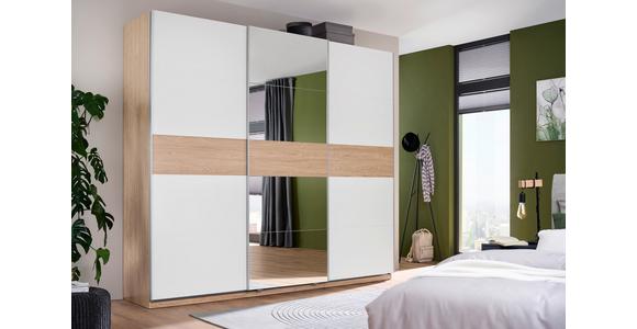 Schwebetürenschrank Unit - Eichefarben/Weiß, KONVENTIONELL, Holzwerkstoff (273/242/58cm) - Ondega