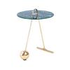 Beistelltisch Pendulum, Schwarz/Goldfarben - Goldfarben/Schwarz, Basics, Glas/Metall (46/60cm) - Kayoom