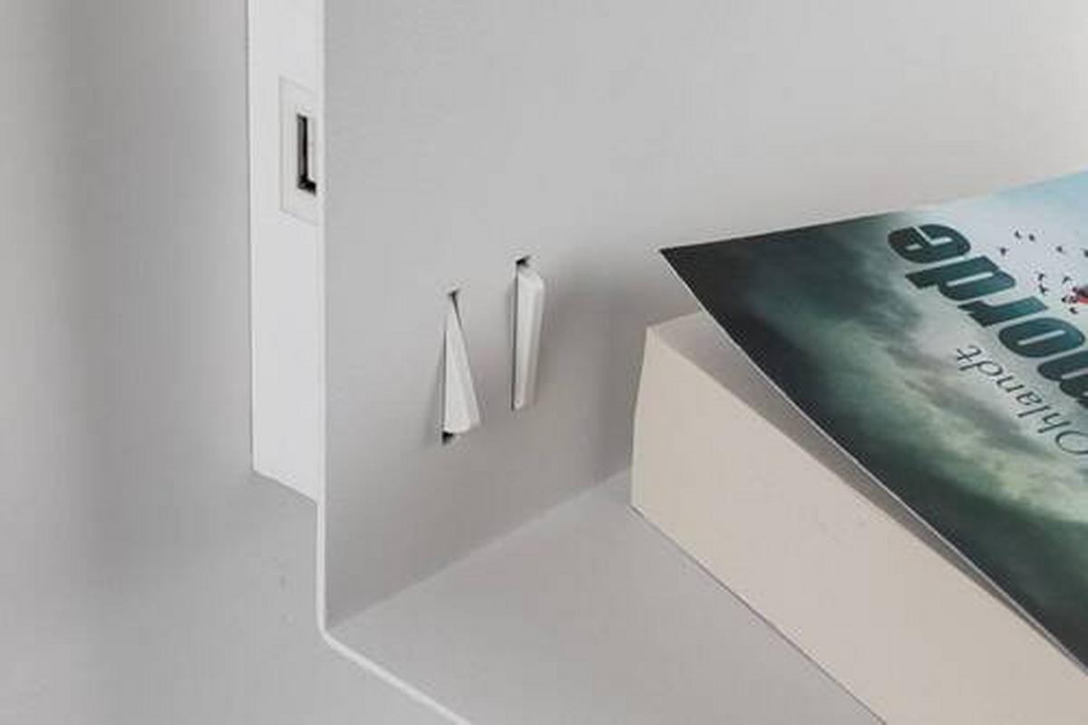 Wandleuchte Merani 1-flammig Mit Lesearm Und Usb-Anschluss - Weiß/Grau, LIFESTYLE, Textil/Metall (25/35,5cm) - Paulmann