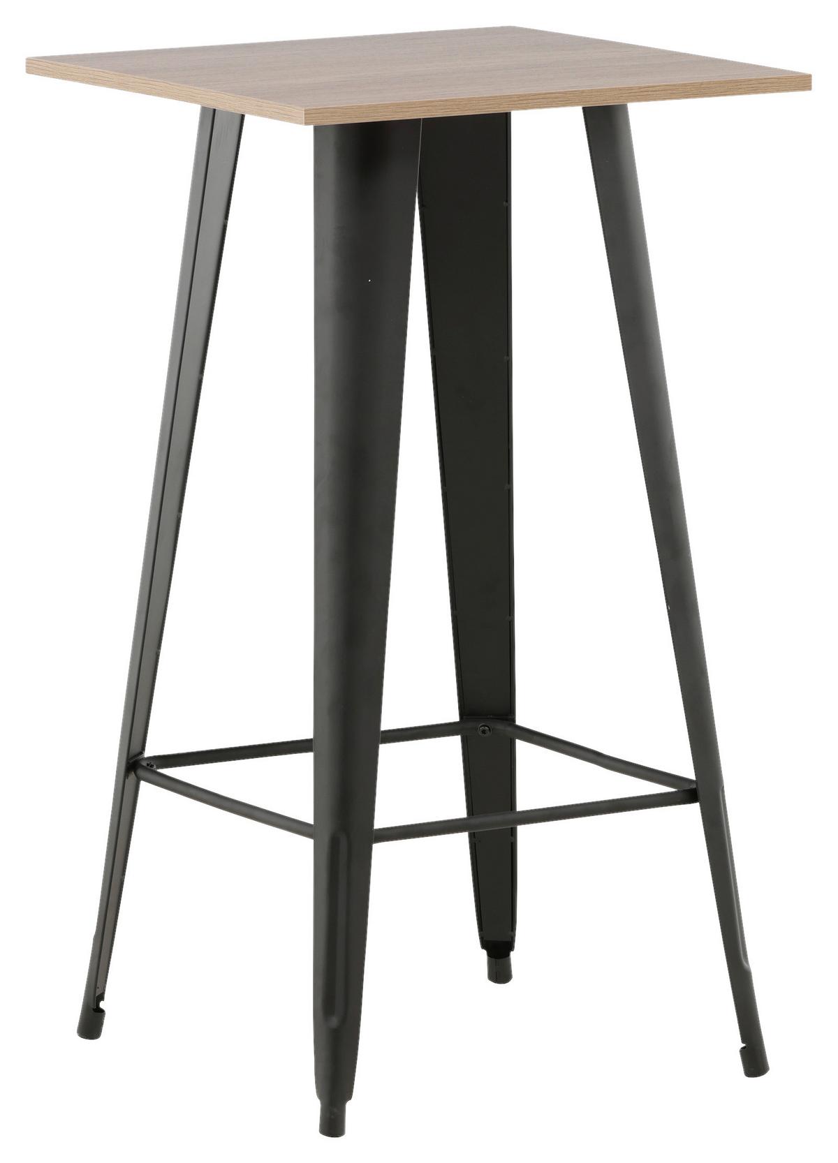 Barhocker Tempe - Beige/Schwarz, Design, Holzwerkstoff/Metall (60/105/60cm) - Livetastic