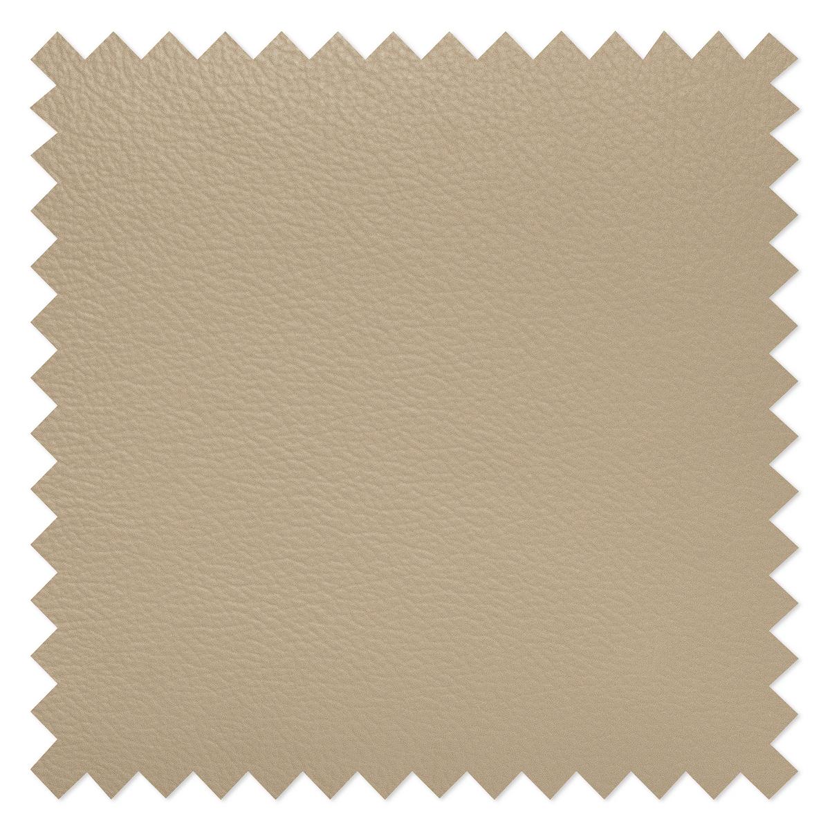 Ecksofa Aspen Lederlook Beige 245x208 Cm - Chromfarben/Beige, Design, Leder/Textil (245/208cm) - Livetastic