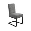 Schwingstuhl Terri Grau Gepolstert - Schwarz/Grau, MODERN, Textil/Metall (46/95/64cm) - MID.YOU