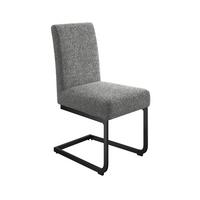 Schwingstuhl Terri Grau Gepolstert - Schwarz/Grau, MODERN, Textil/Metall (46/95/64cm) - MID.YOU