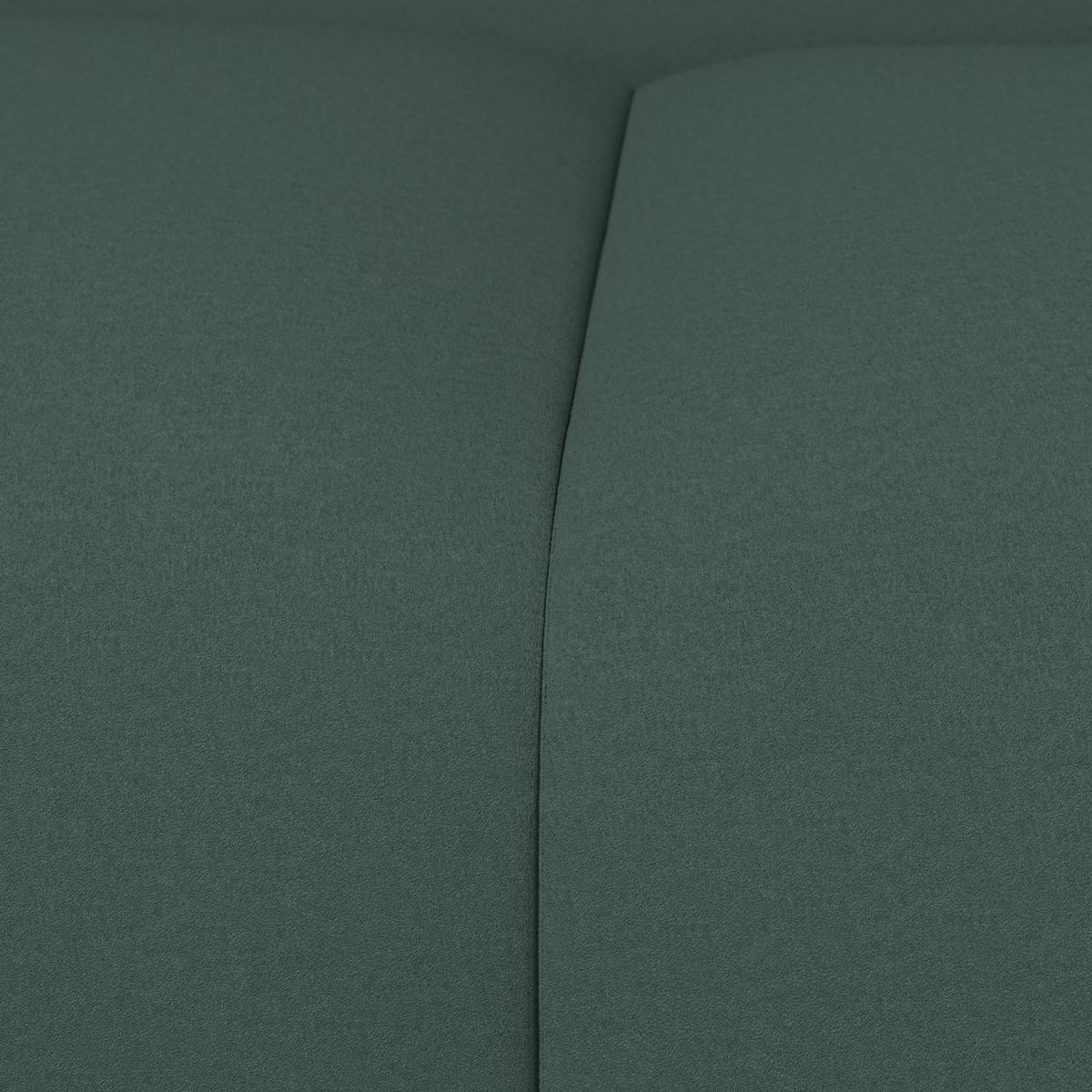 Pohovka HEVI, zelený samet, max. 360 kg - černá/zelená, Moderní, dřevo/textil (197/73/86cm) - Bessagi Home