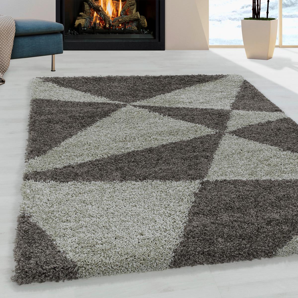 Hochflor Teppich Taupe Naturfaser Tango 140x200 cm - Taupe, Design, Textil (140/200cm)