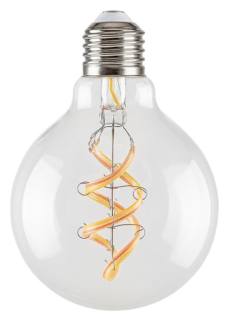 Led Izzó Fil.smart 1989 - Basics, üveg/fém (9.5/13/9.5cm) - Rabalux