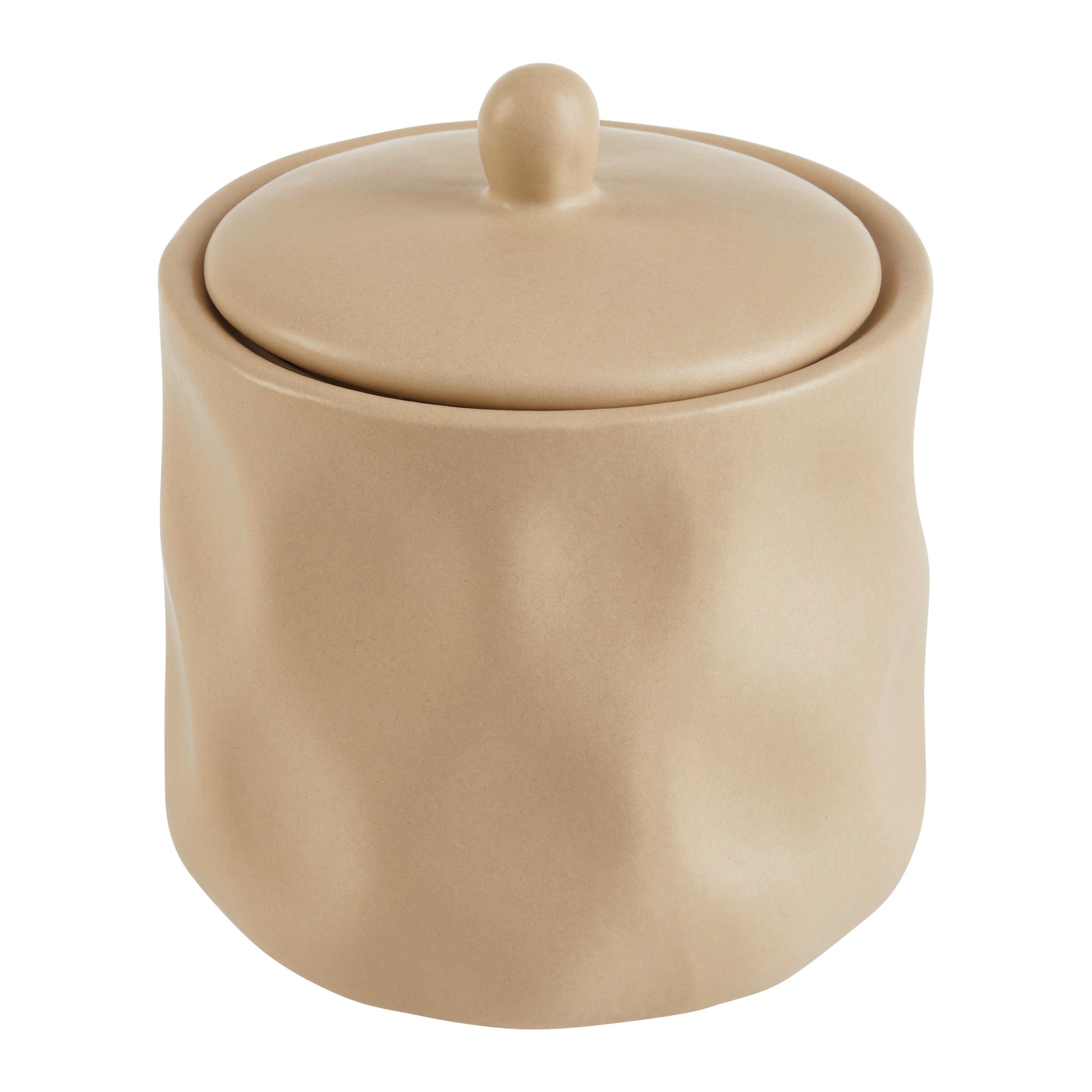 SVÍČKA V NÁDOBCE MAJA - černá/krémová, Konvenční, přírodní materiály/keramika (9/9/11cm) - Modern Living