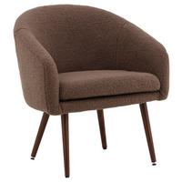 Sessel Wanda, Braun B: 68 cm - Braun, Design, Textil/Metall (68/75/63cm) - Livetastic