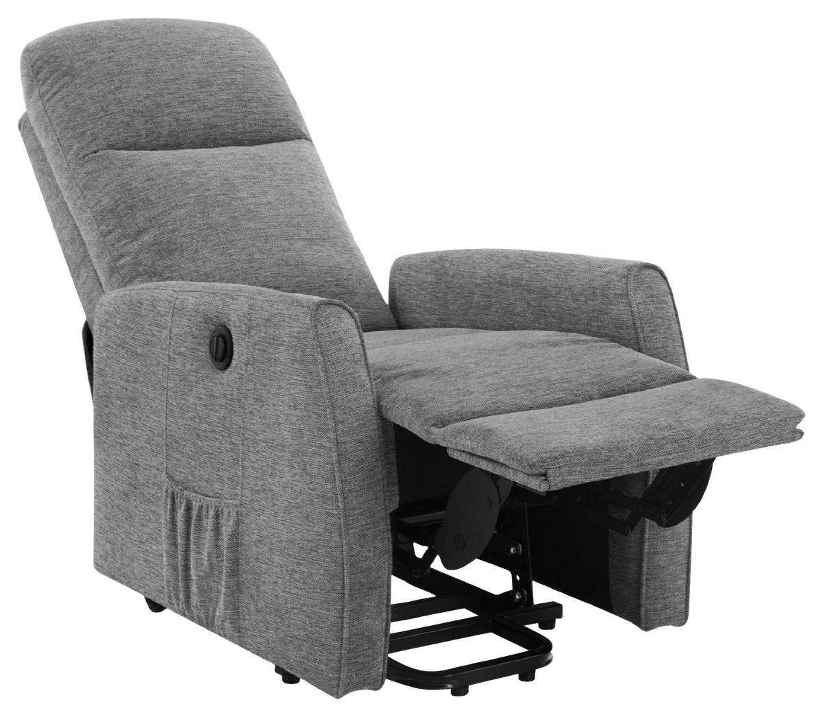 Fernsehsessel Athen Micorfaser Hellgrau, B: 67,5cm - Hellgrau, MODERN, Holz/Textil (67.5/107/88.5cm)