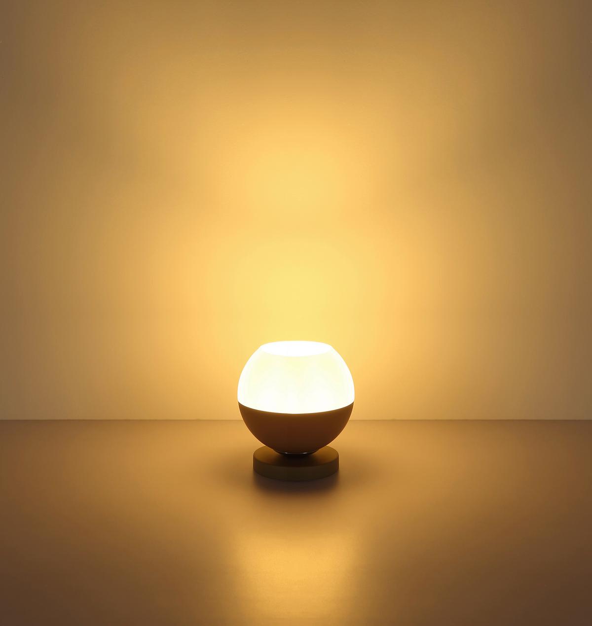 Tischleuchte Exkl. 1xe27, 60w - Sandfarben/Beige, Design, Glas/Textil (20/21cm) - Globo