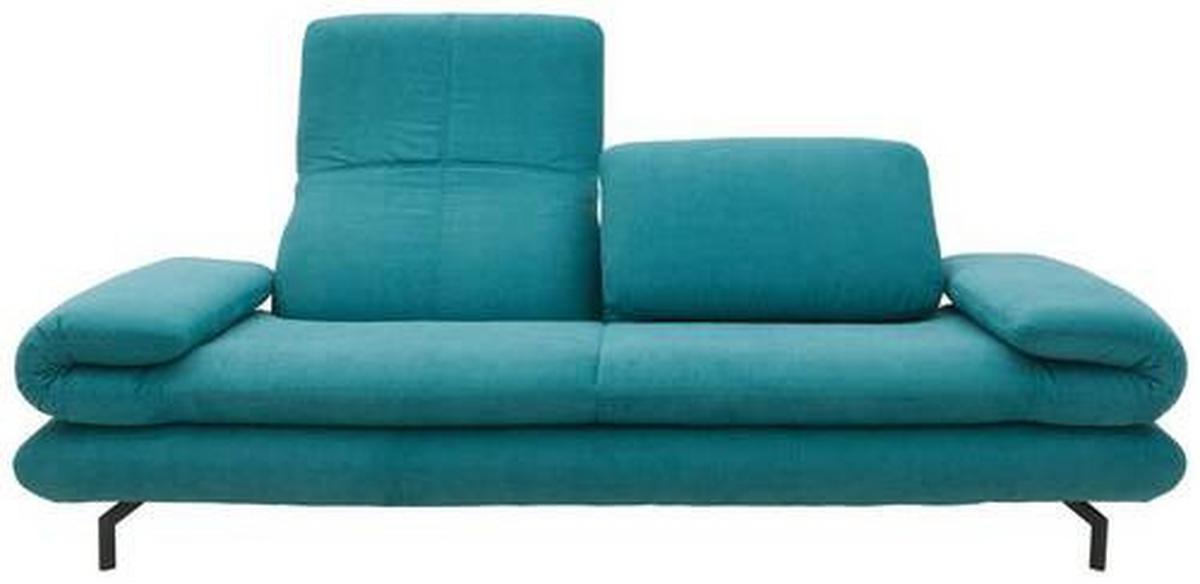 2,5-sitzer Türkis - Türkis/Schwarz, Design, Textil (224 (284)/83 (110)/98cm) - LOOKS by W.Joop