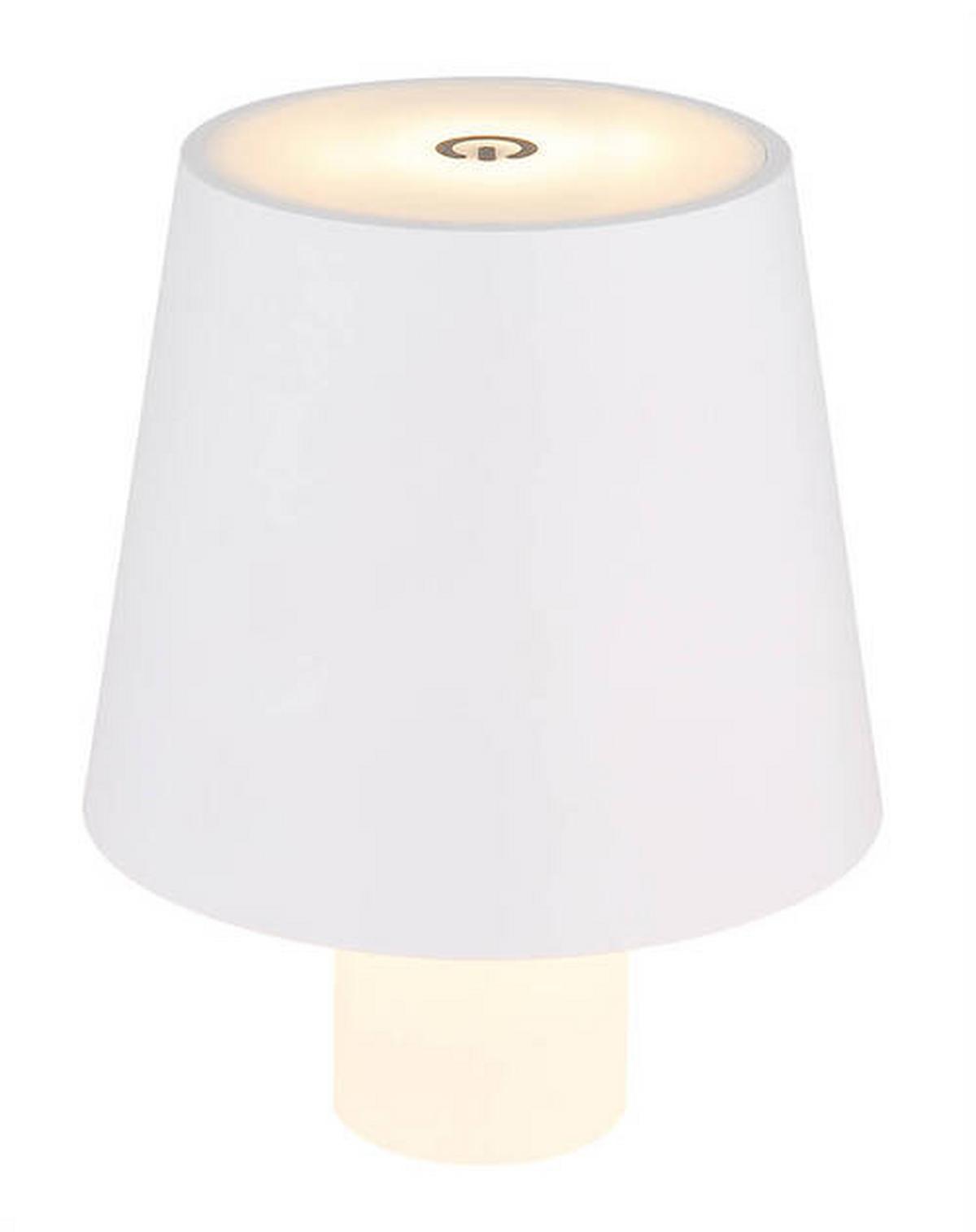 Akku-Tischleuchte 58438ws für Flaschenhals 3cm - Weiß, KONVENTIONELL, Kunststoff/Metall (10,6/13cm) - Globo