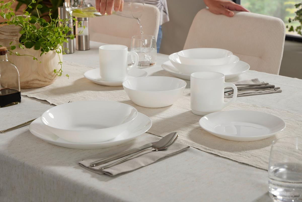 Dessertteller Olivia - Weiß, Basics, Glas (18cm) - Ondega