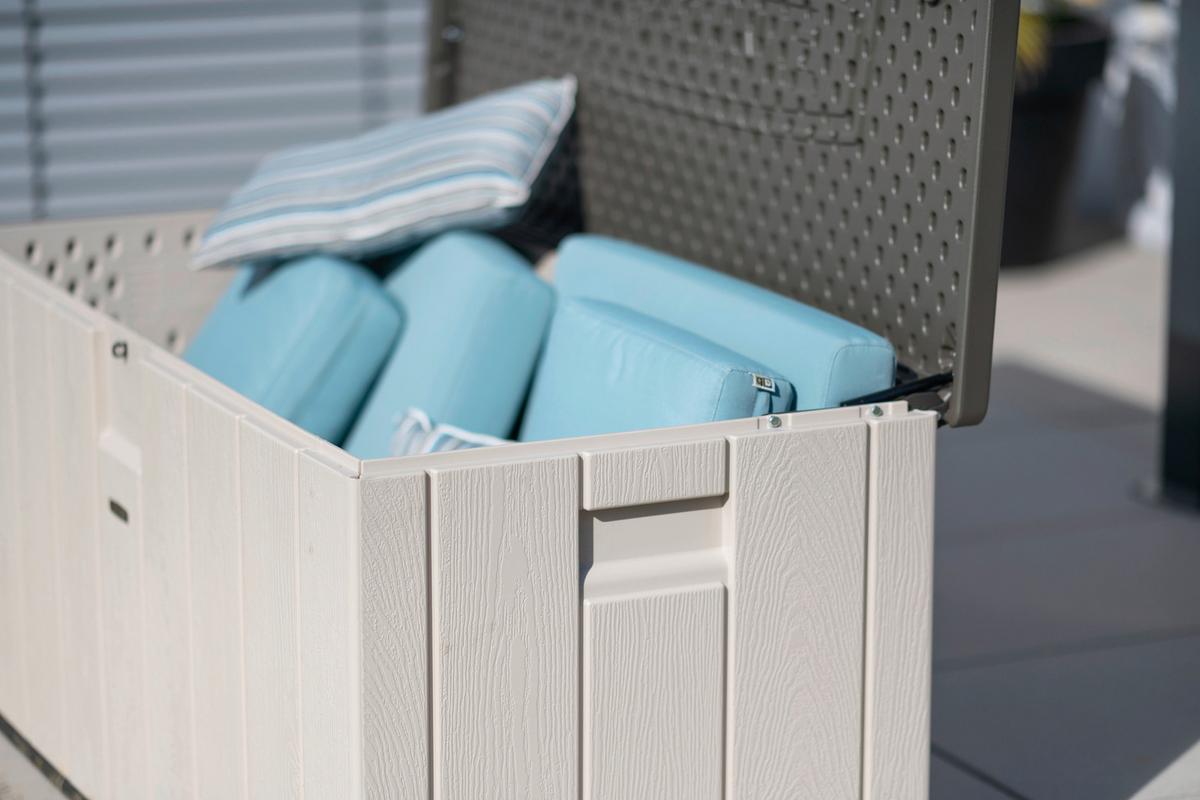 Kissenbox Wasserdicht 60254 151x69x72 Cm 568l Grau - Grau, Basics, Kunststoff (151/69/72cm)