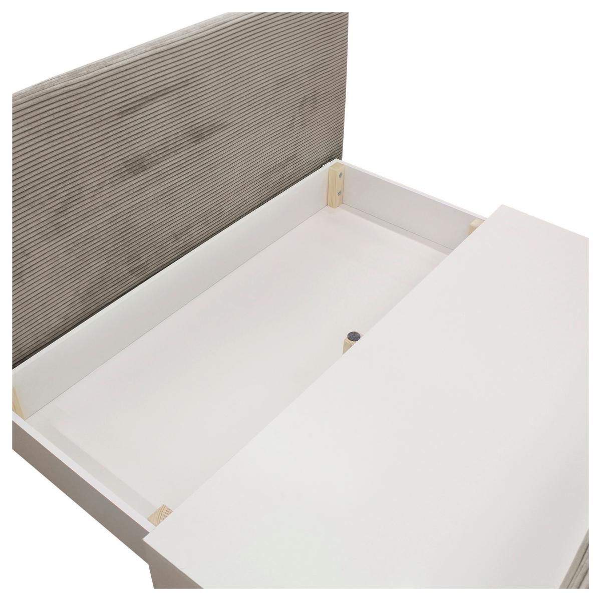 2-Sitzer-Sofa Yellow Mit Schlaffunktion Taupe Cord - Taupe/Schwarz, Design, Textil (154/93/85cm) - MID.YOU